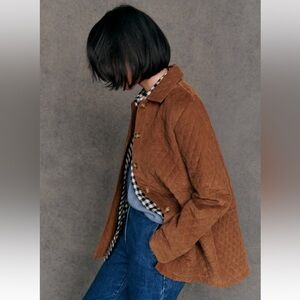 NWT Sezane Will Jacket Camel Velvet - Size M